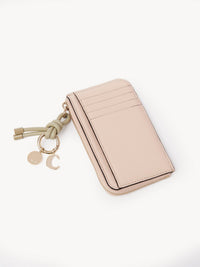 Porte-monnaie Alphabet en cuir - Cement Pink