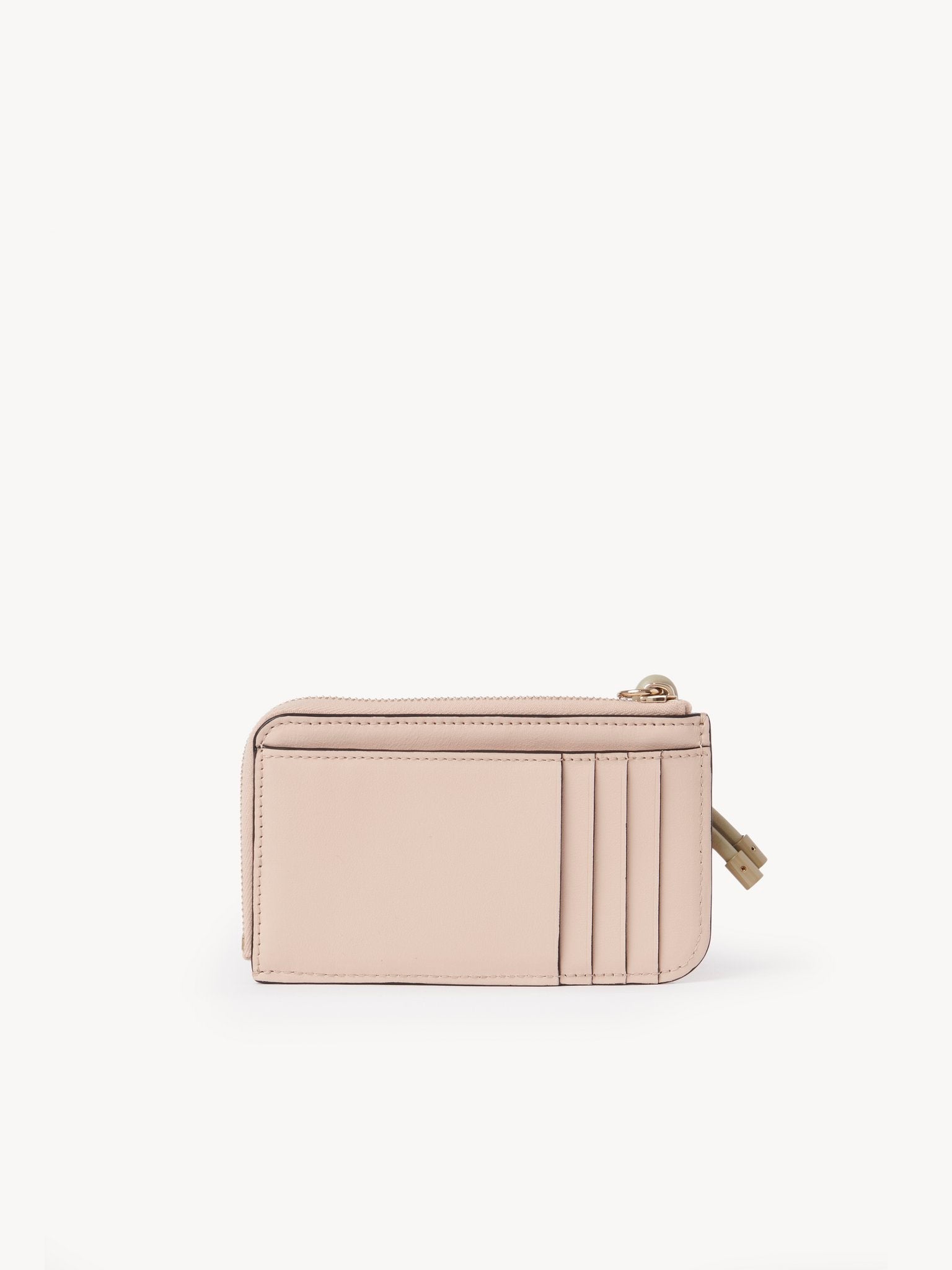Porte-monnaie Alphabet en cuir - Cement Pink