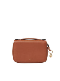 Petit porte-documents Alphabet en cuir - Tan