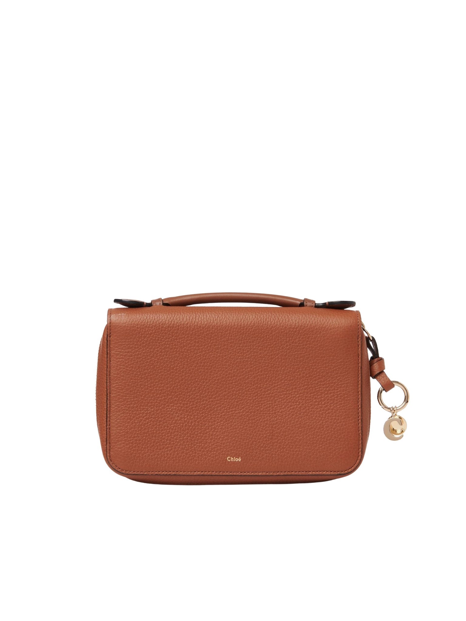 Petit porte-documents Alphabet en cuir - Tan