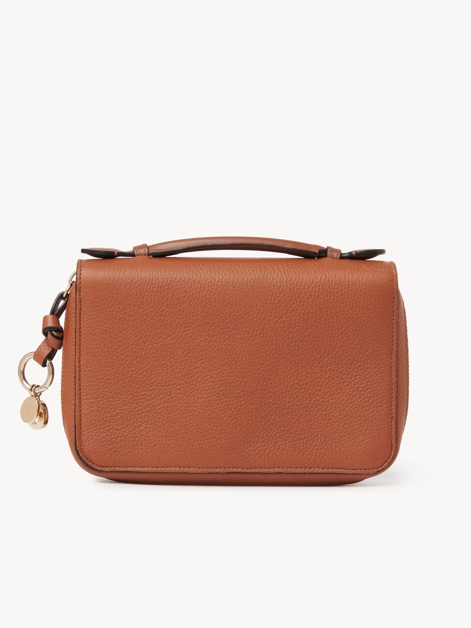 Petit porte-documents Alphabet en cuir - Tan