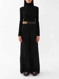 Pantalon large en lin - Black
