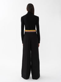 Pantalon large en lin - Black