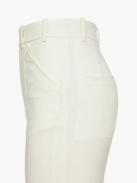 Pantalon de costume droit en laine vierge - Seedpearl Beige