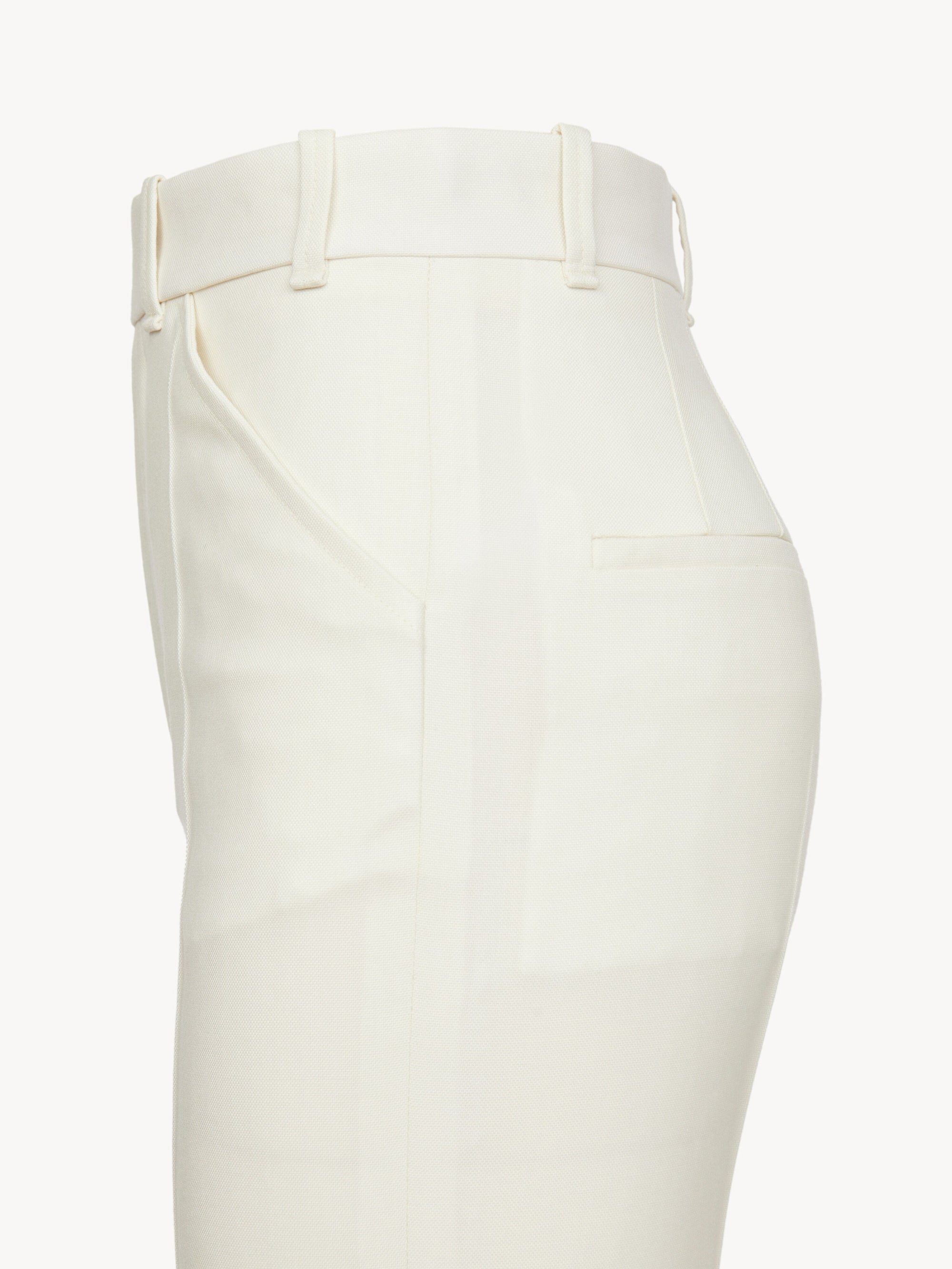 Pantalon de costume droit en laine vierge - Seedpearl Beige