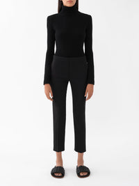 Pantalon slim fit en laine - Black