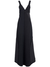 Robe longue évasée en lin - Black