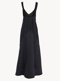 Robe longue évasée en lin - Black