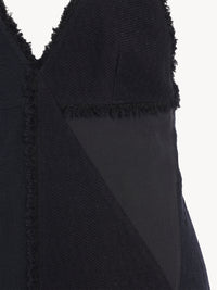 Robe longue évasée en lin - Black