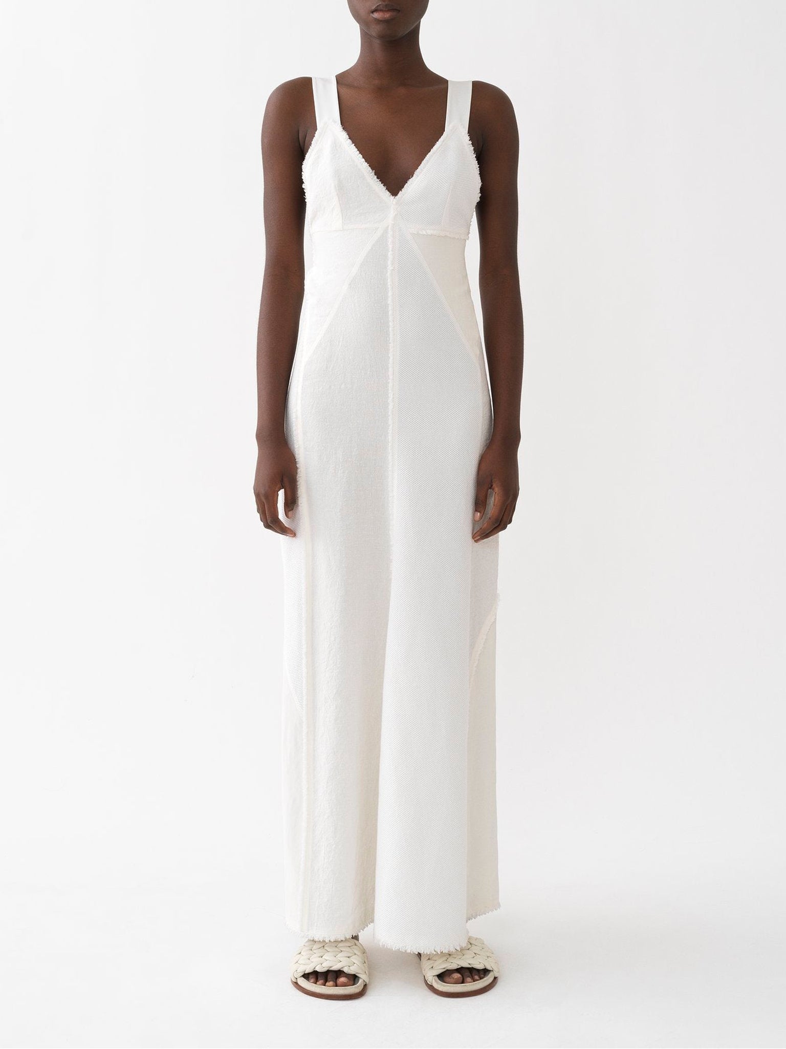 Robe longue évasée en lin - Iconic Milk