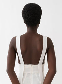 Robe longue évasée en lin - Iconic Milk
