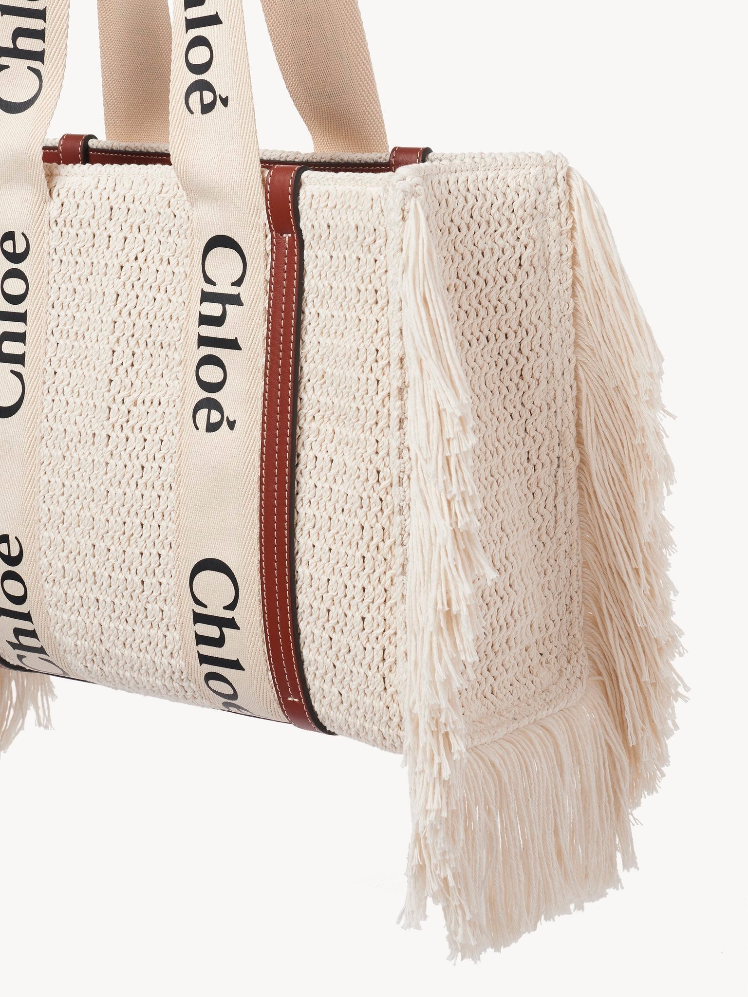 Sac cabas à franges Woody - Sepia Brown