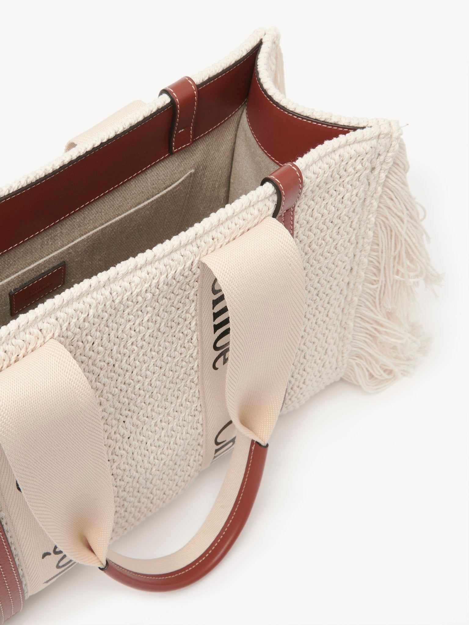 Sac cabas à franges Woody - Sepia Brown