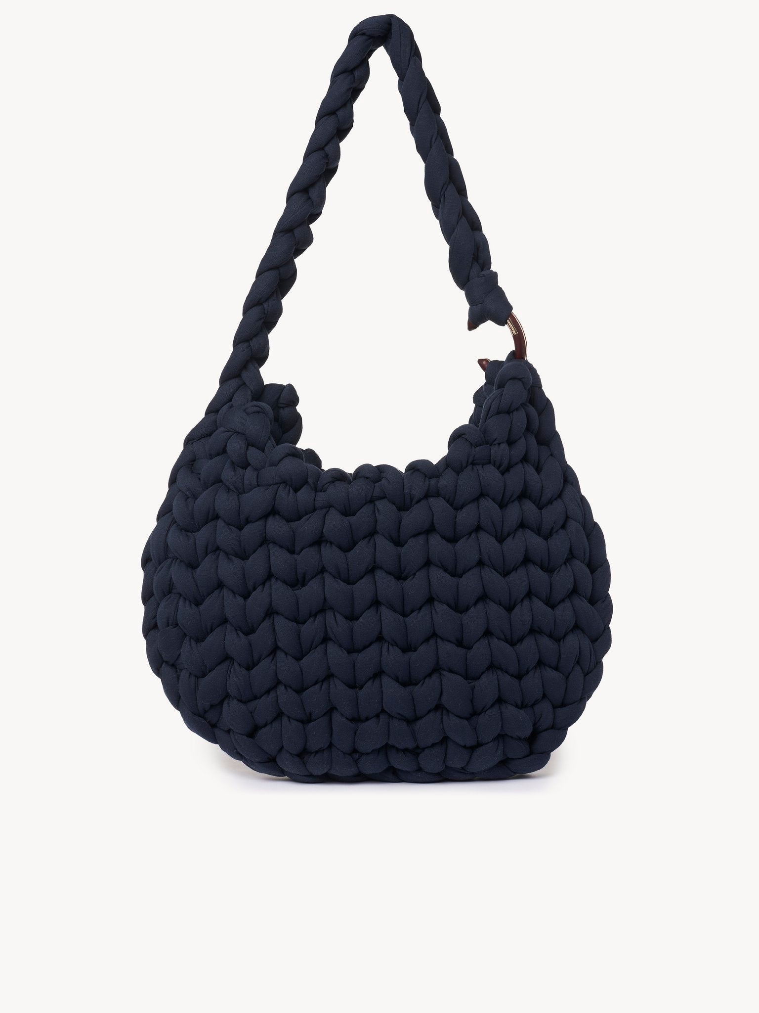 Grand sac hobo Wooden C - Navy
