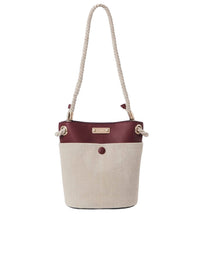 Sac seau Key en lin - Burgundy
