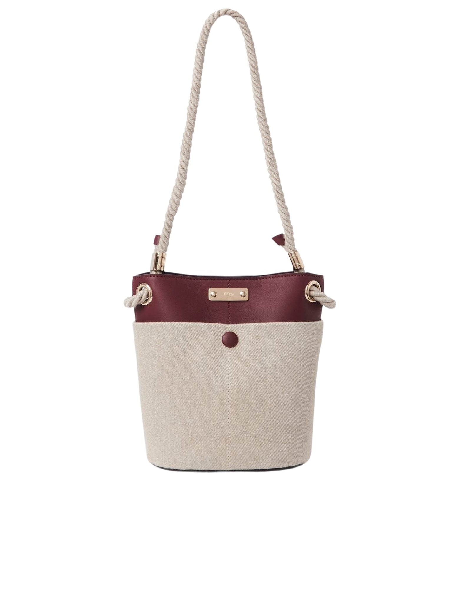 Sac seau Key en lin - Burgundy
