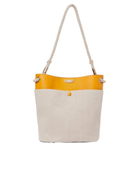 Sac seau Key en cuir grainé - Sunflower Yellow