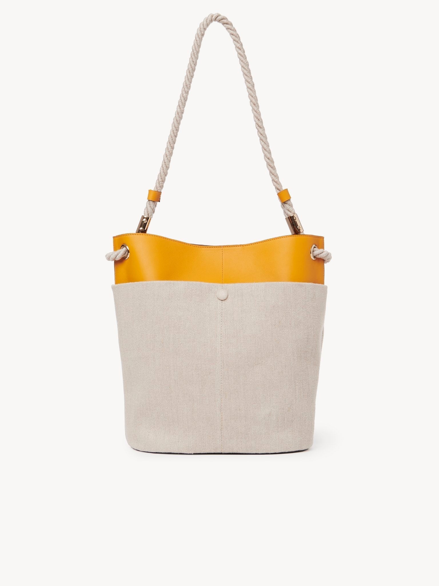 Sac seau Key en cuir grainé - Sunflower Yellow