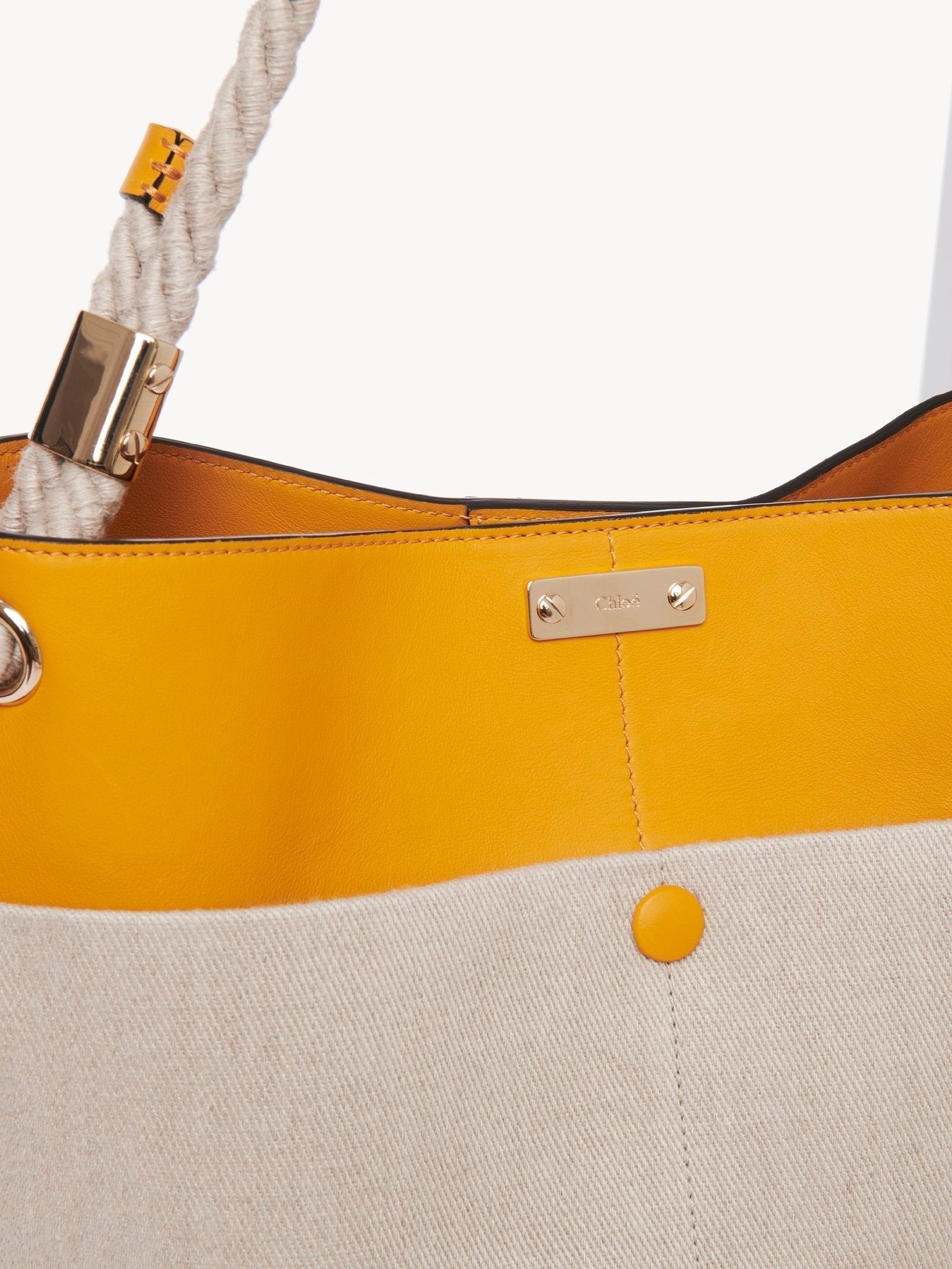 Sac seau Key en cuir grainé - Sunflower Yellow