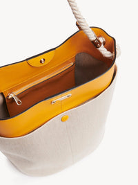 Sac seau Key en cuir grainé - Sunflower Yellow