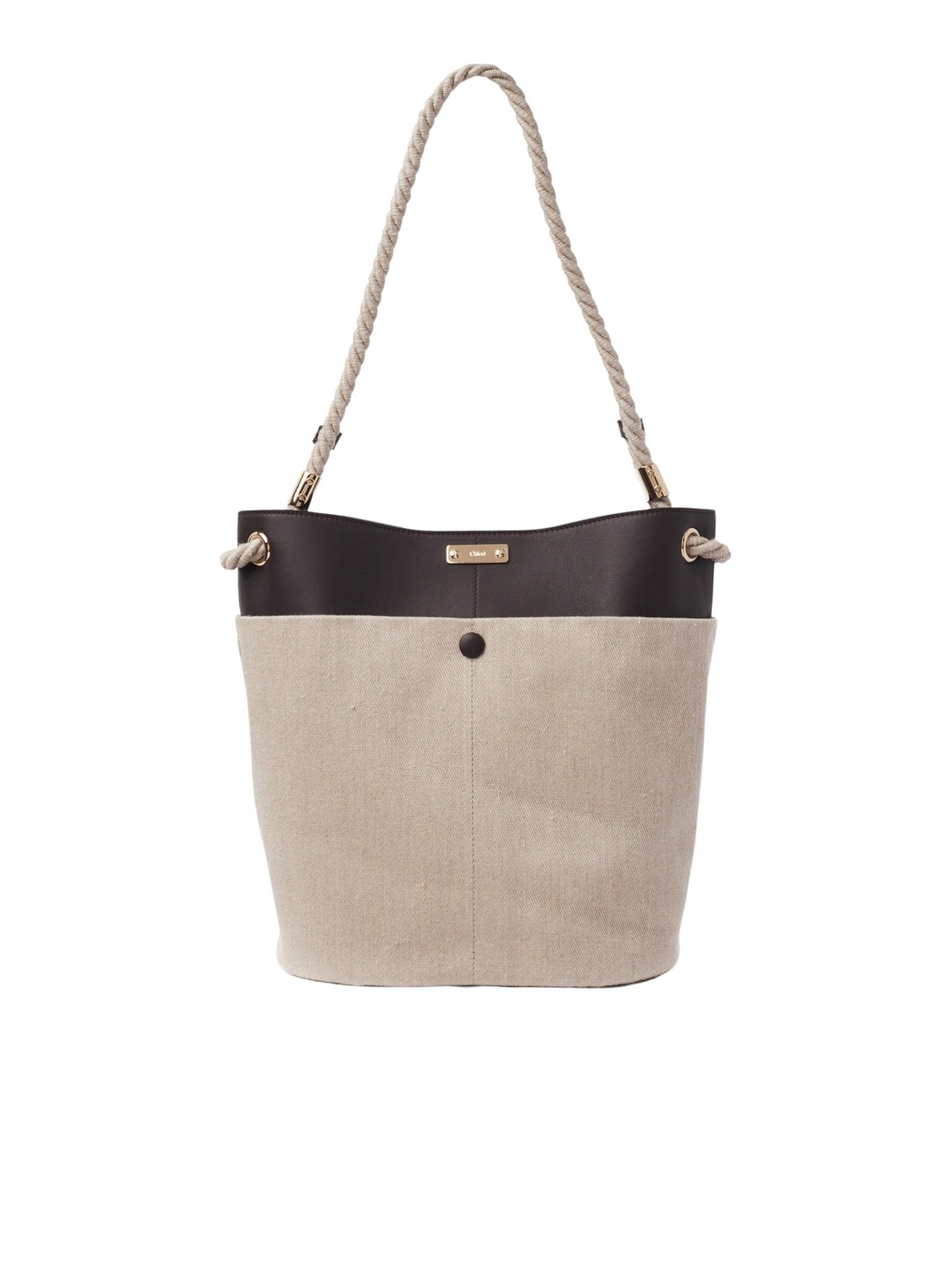 Sac seau Key en cuir grainé - Chocolate Brown