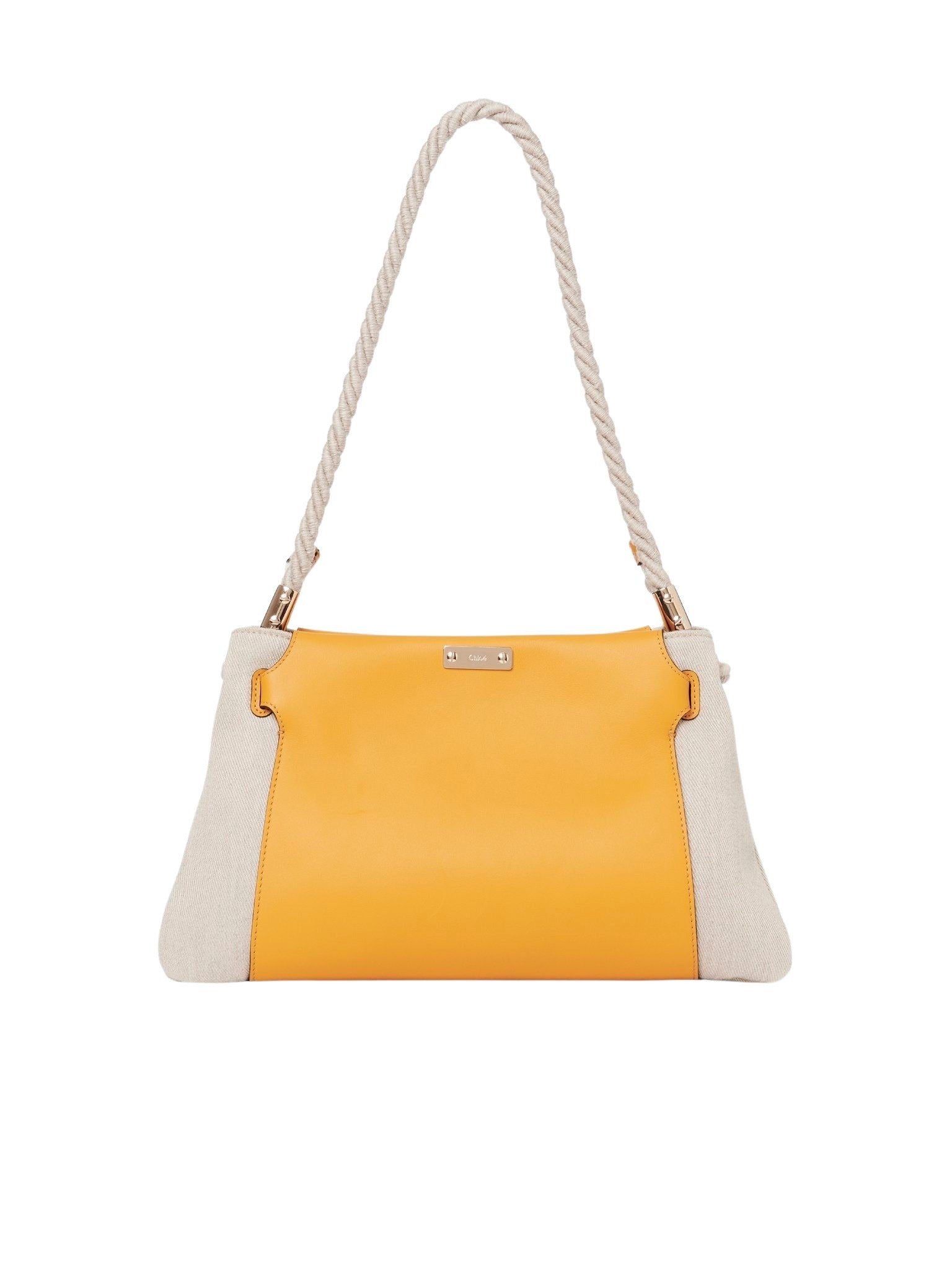 Sac porté épaule Key en cuir grainé - Sunflower Yellow