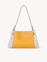 Sac porté épaule Key en cuir grainé - Sunflower Yellow