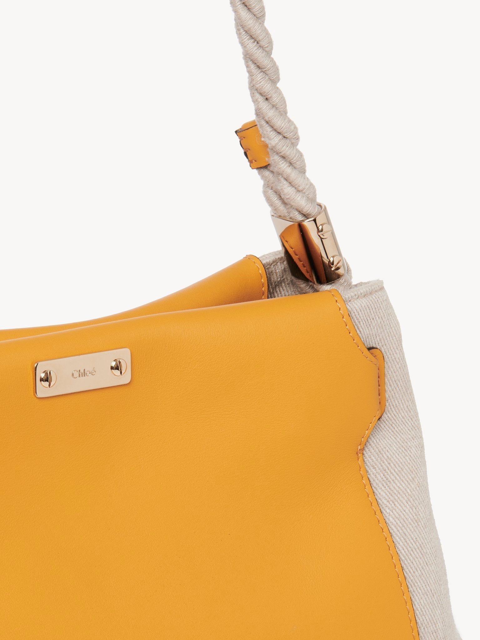 Sac porté épaule Key en cuir grainé - Sunflower Yellow