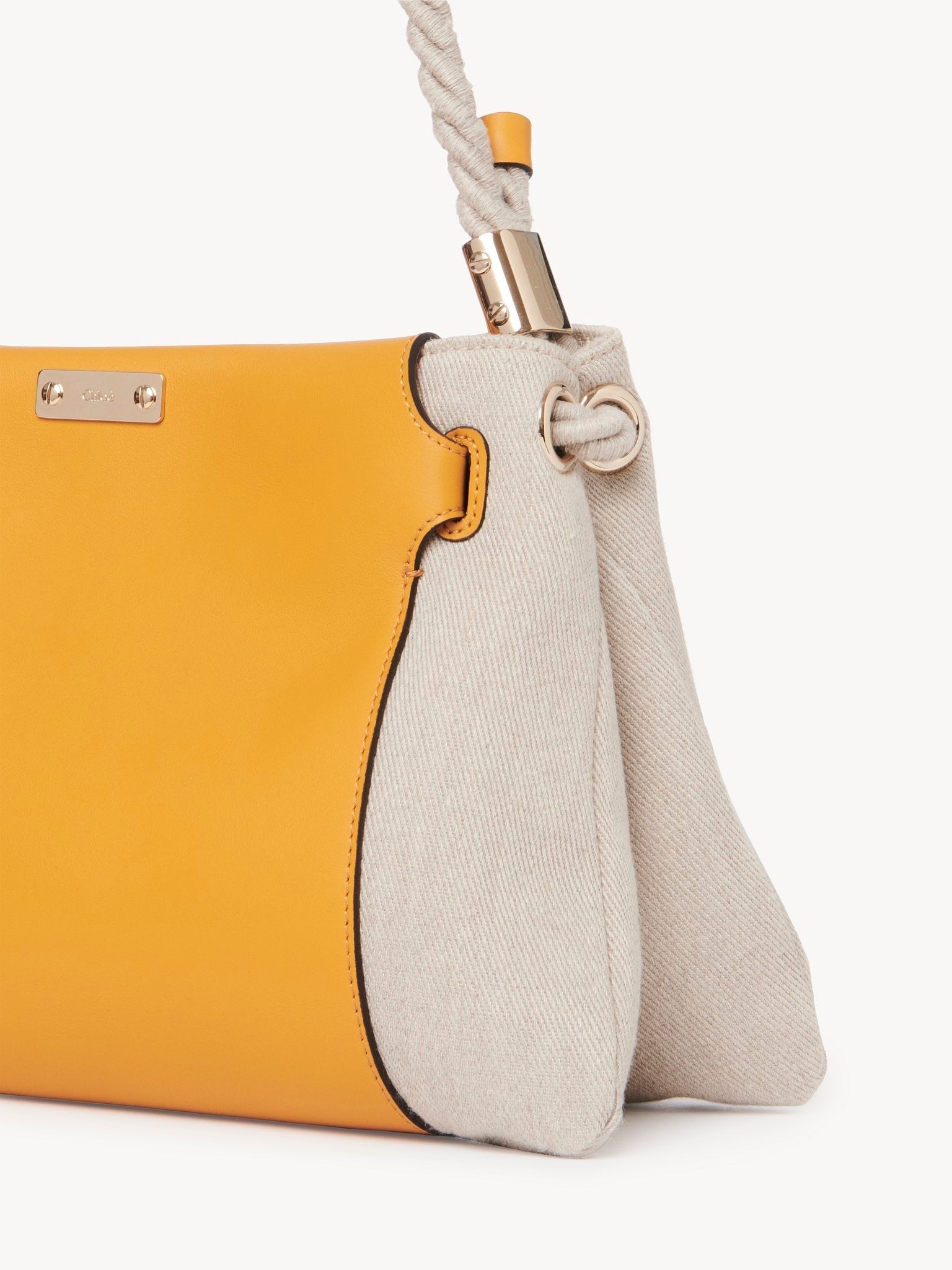 Sac porté épaule Key en cuir grainé - Sunflower Yellow