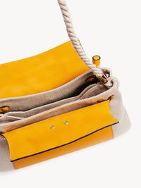 Sac porté épaule Key en cuir grainé - Sunflower Yellow
