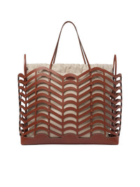 Sac cabas Kayan en cuir - Caramel