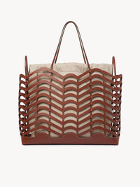 Sac cabas Kayan en cuir - Caramel