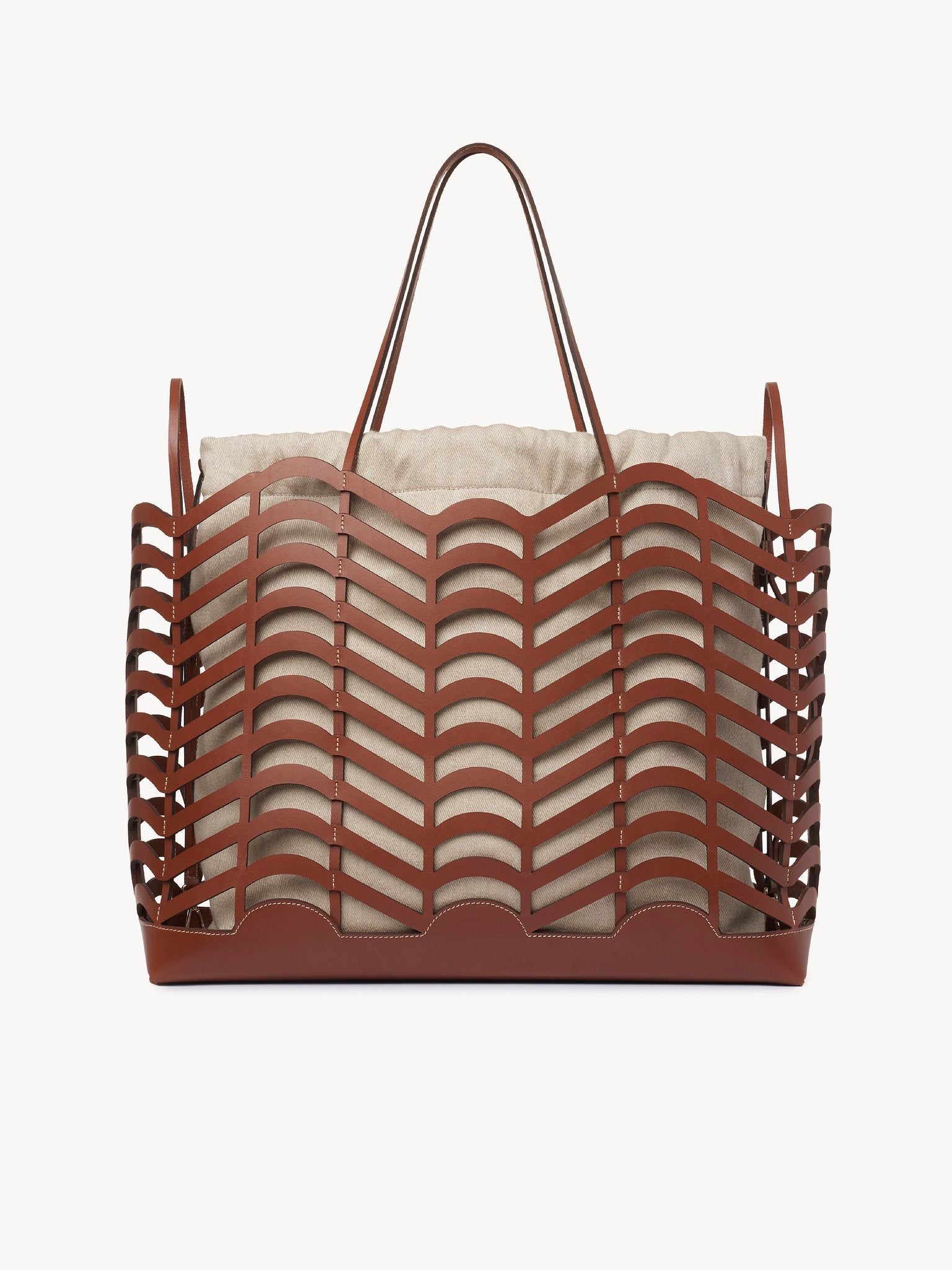 Sac cabas Kayan en cuir - Caramel