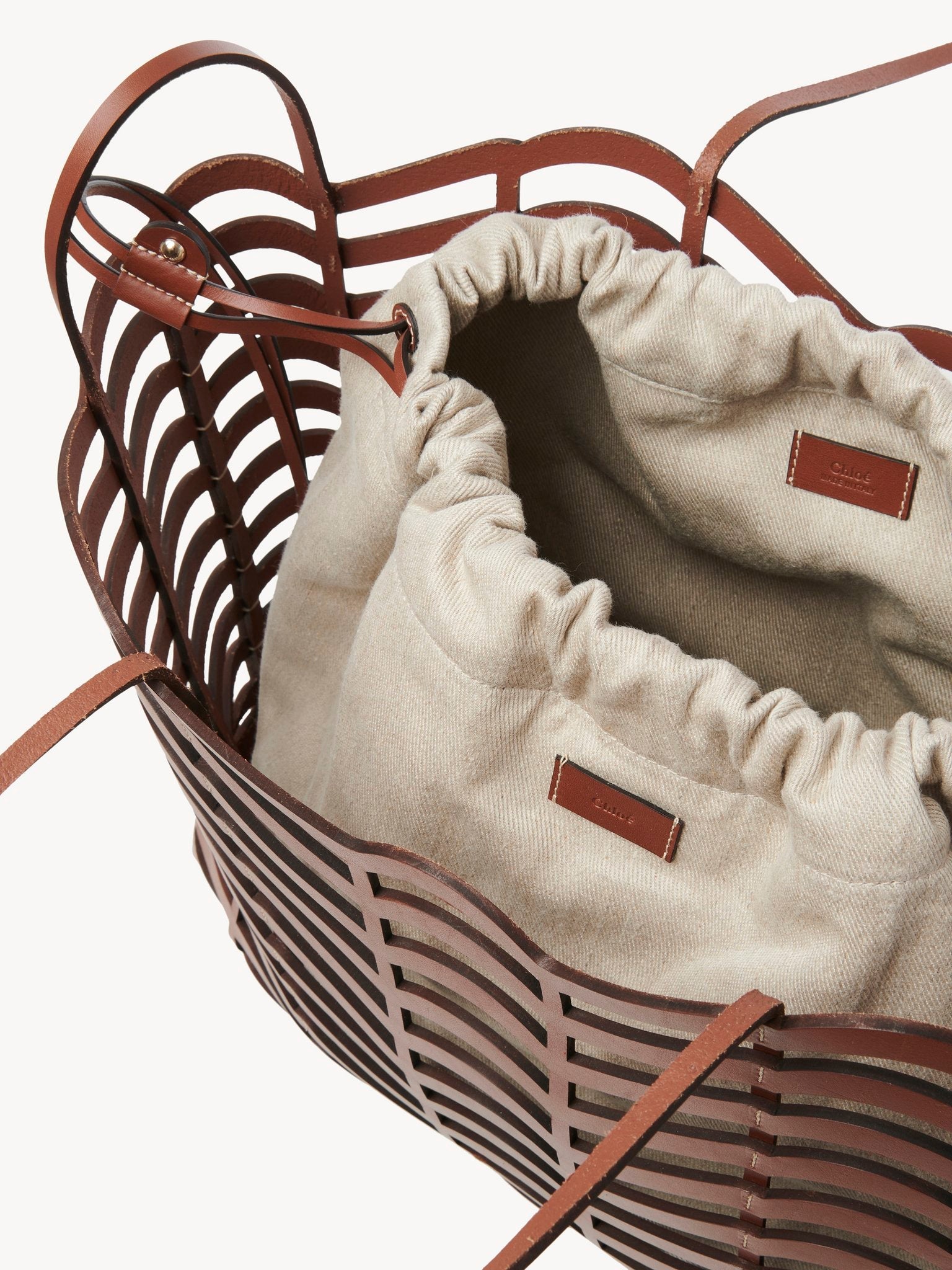 Sac cabas Kayan en cuir - Caramel