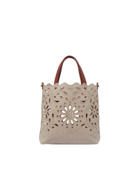 Sac cabas Nord-Sud Kamilla en lin - Sepia Brown