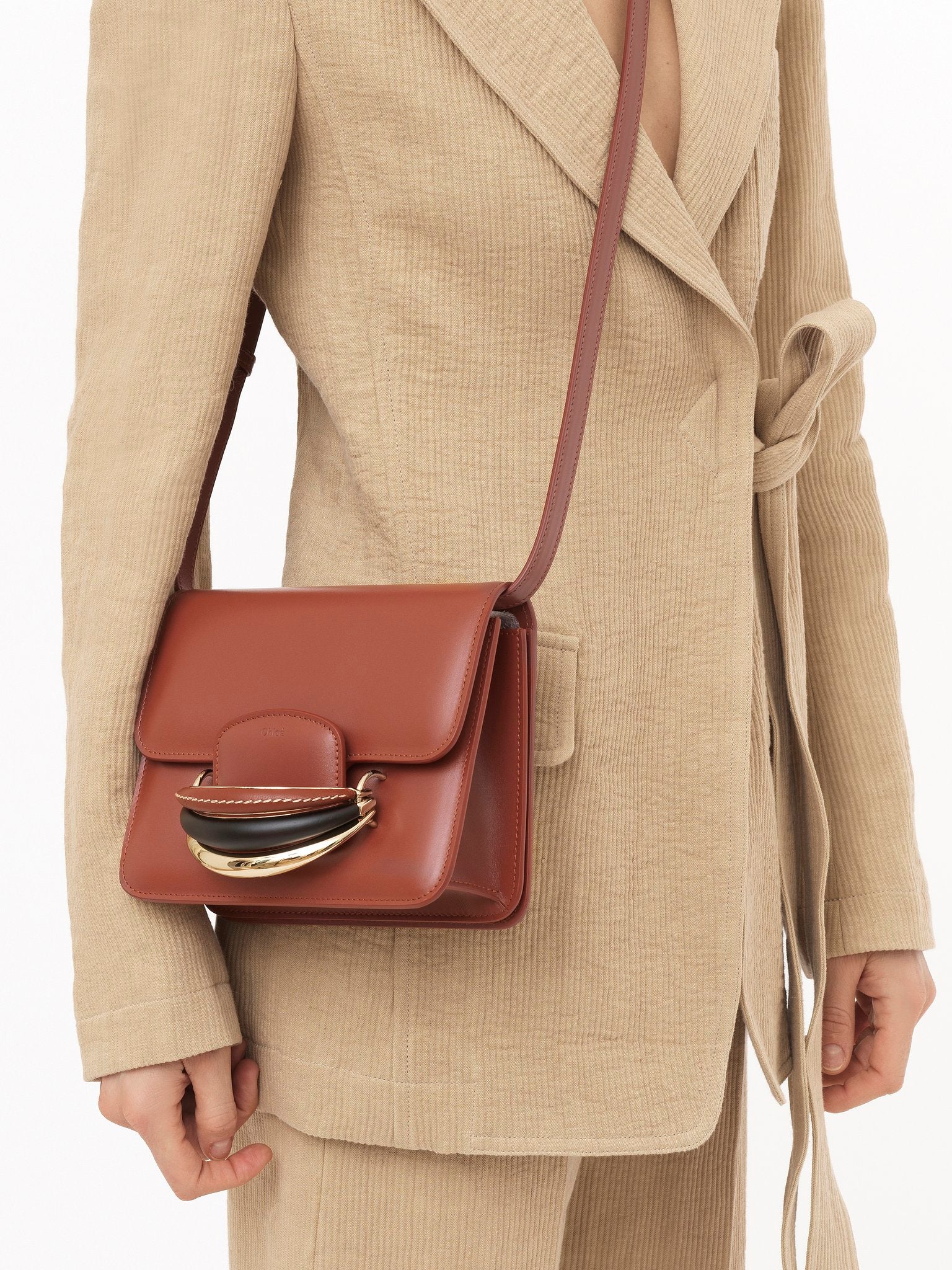 Sac à bandoulière Kattie en cuir - Sepia Brown