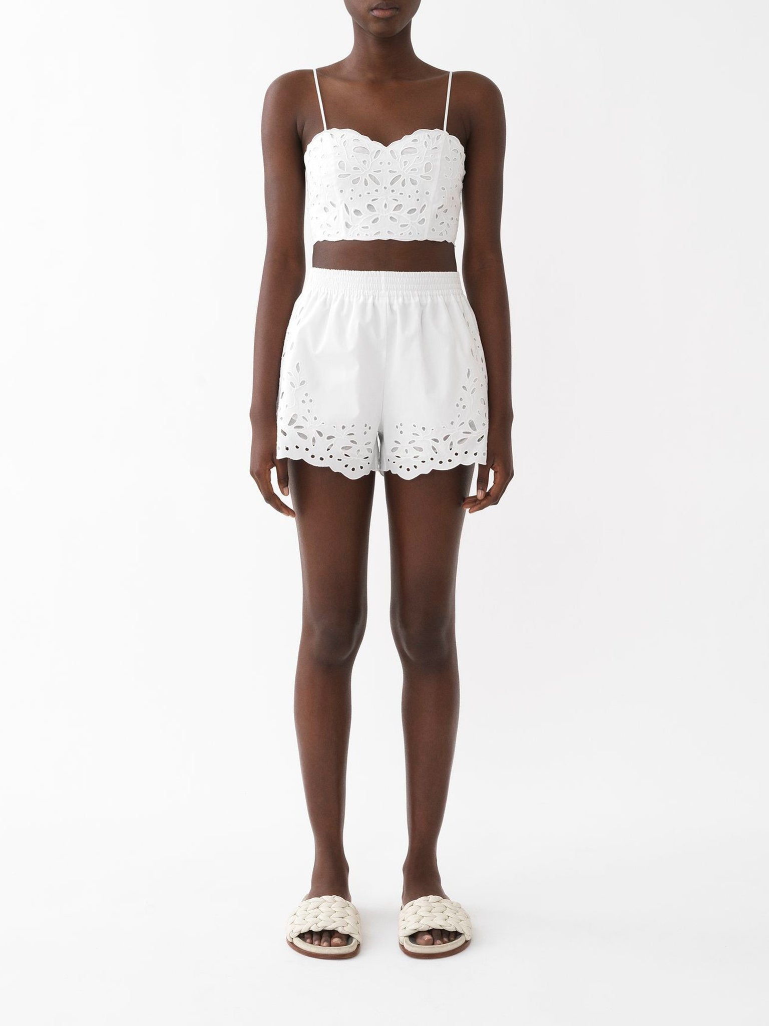 Mini short Flower - White