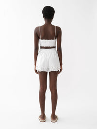 Mini short Flower - White