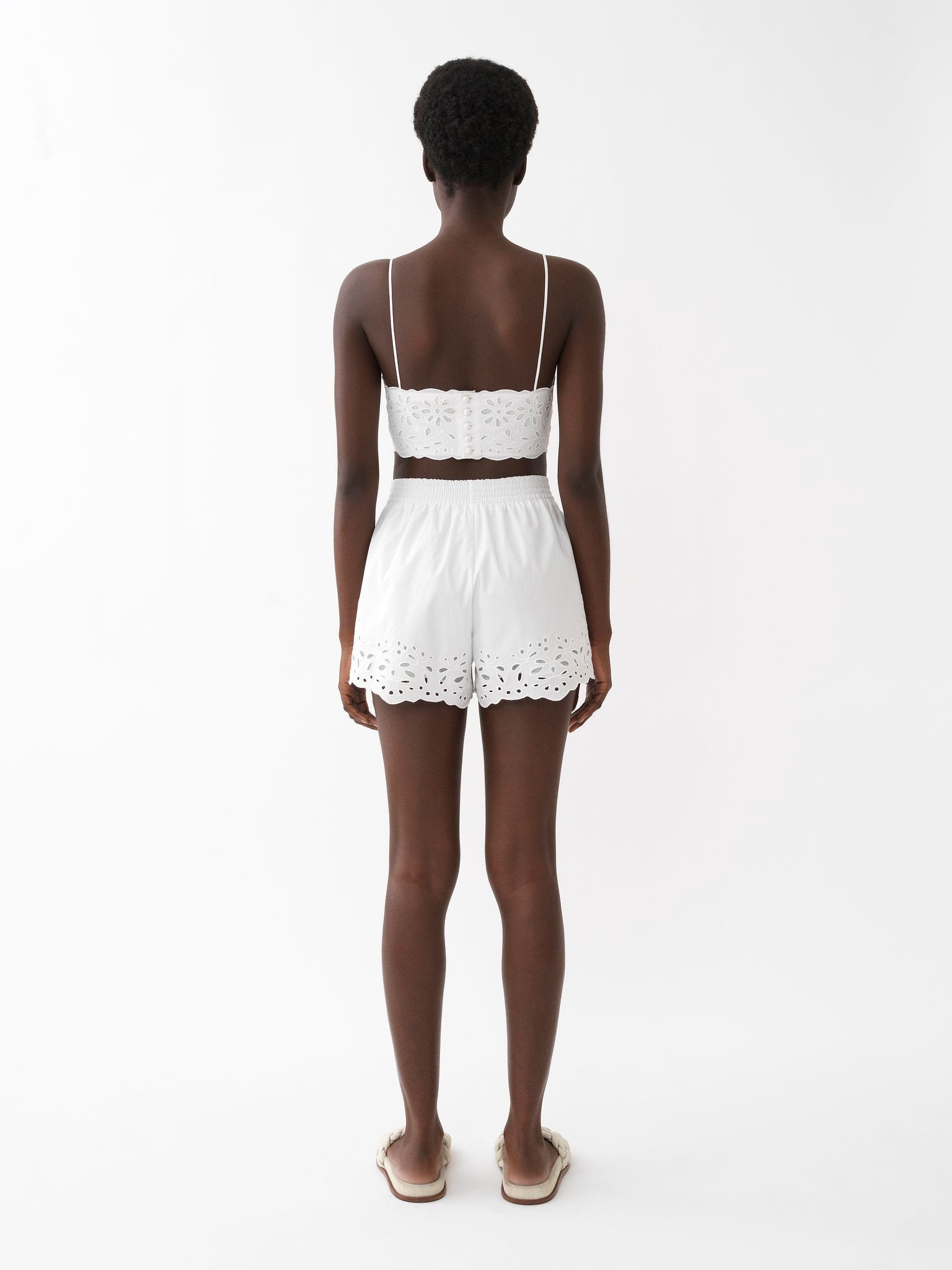 Mini short Flower - White