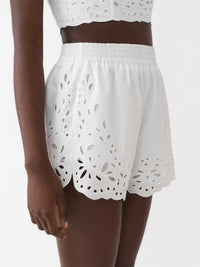 Mini short Flower - White