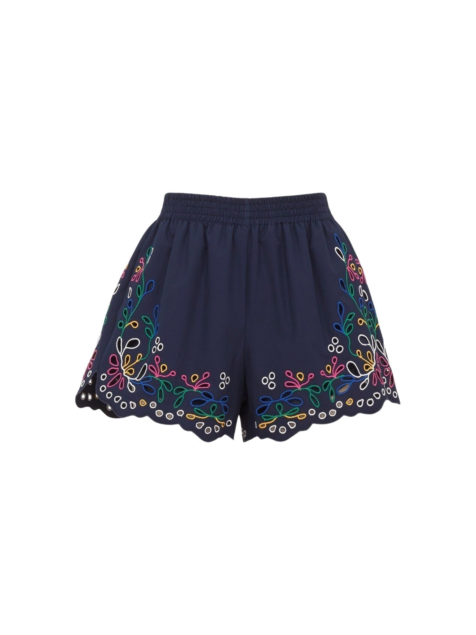 Mini short Flower - Multicolor Blue