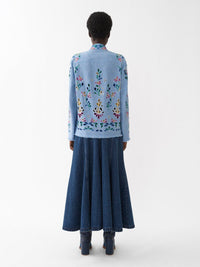 Chemise à fleurs oversize - Downy Blue
