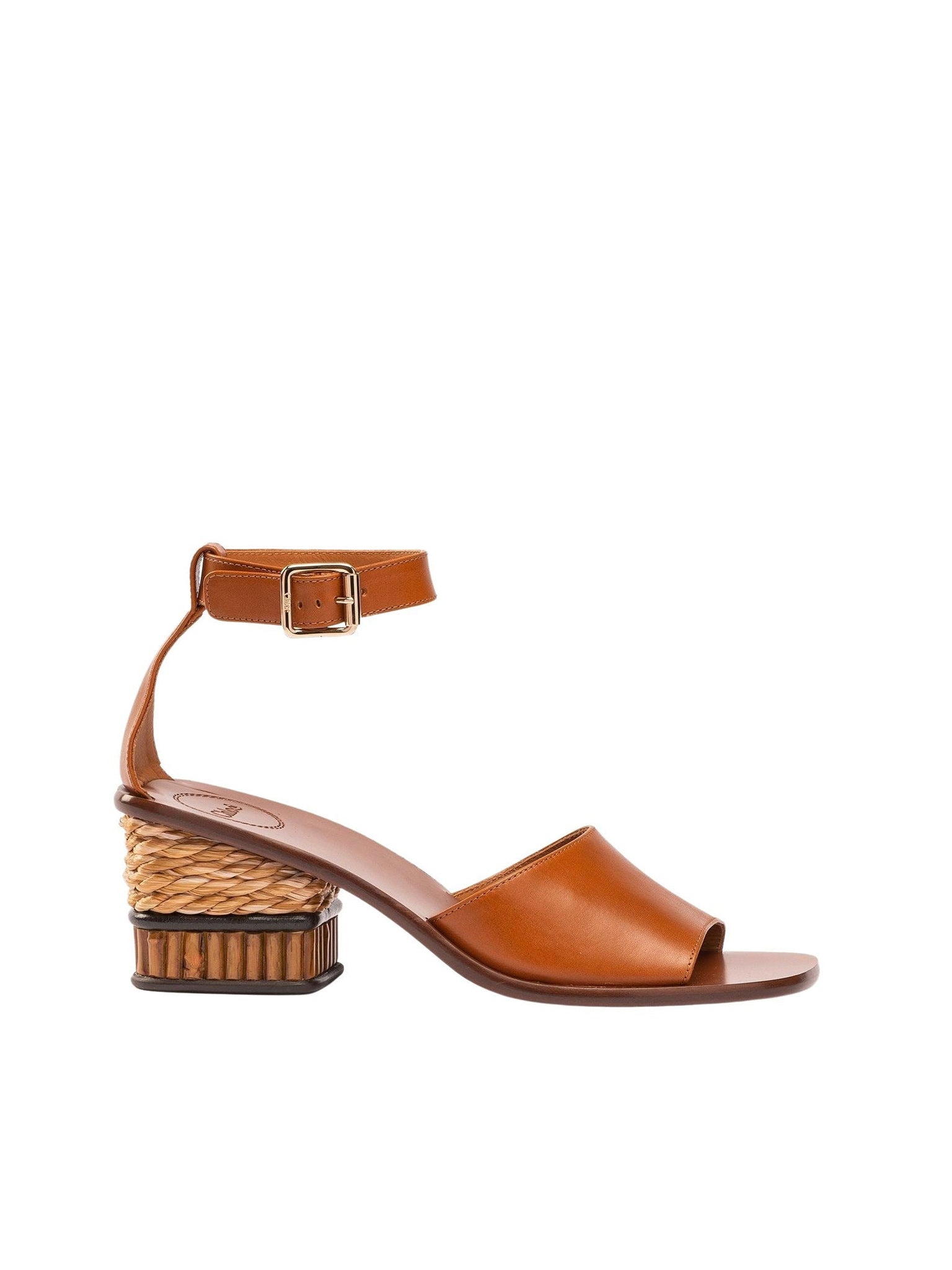 Sandales à talons Laia en cuir - Ochre Delight