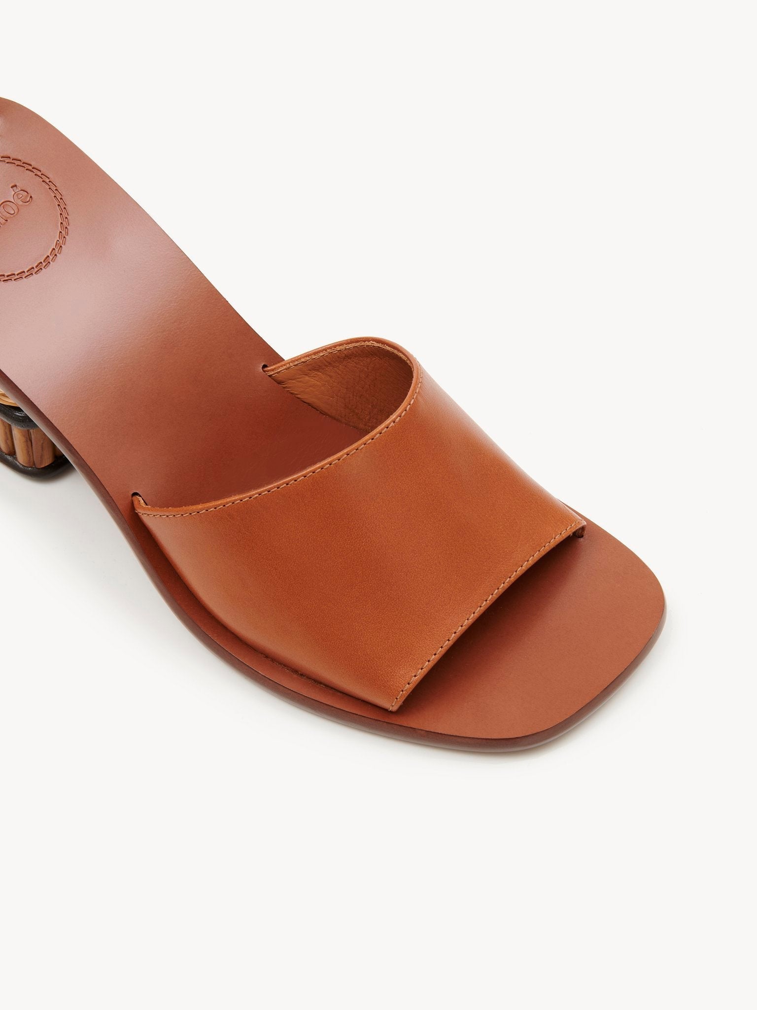 Sandales à talons Laia en cuir - Ochre Delight