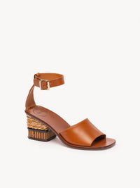 Sandales à talons Laia en cuir - Ochre Delight