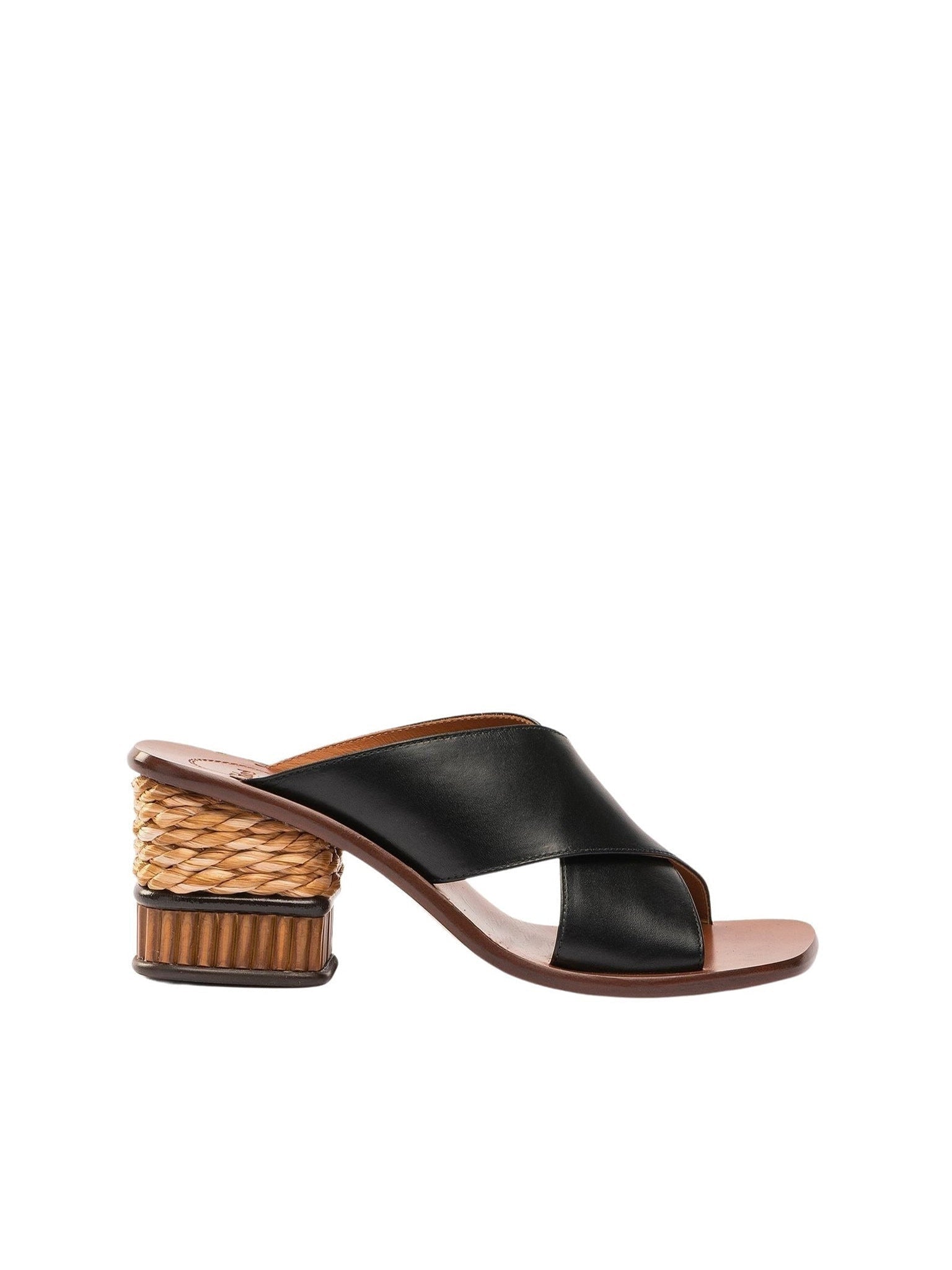 Mules Laia en cuir - Black