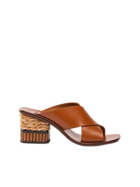 Mules Laia en cuir - Ochre Delight
