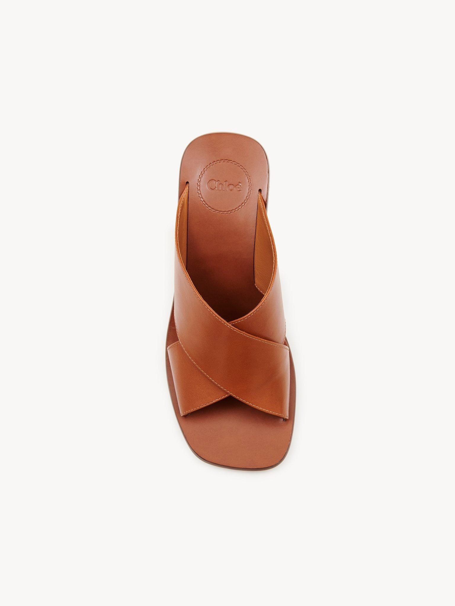 Mules Laia en cuir - Ochre Delight