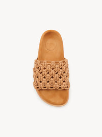 Mules tressées Wavy en cuir - Quiet Brown
