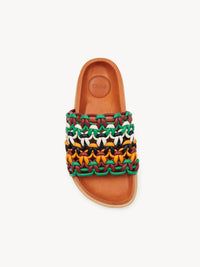 Mules Wavy en cuir - Multicolor Brown